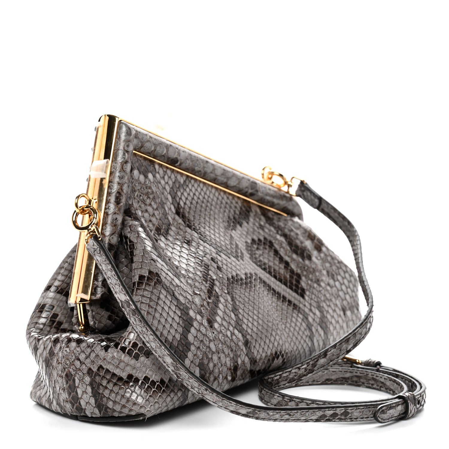 Fendi Snakeskin Small Fendi First Asfalto 1853219 – FASHIONPHILE