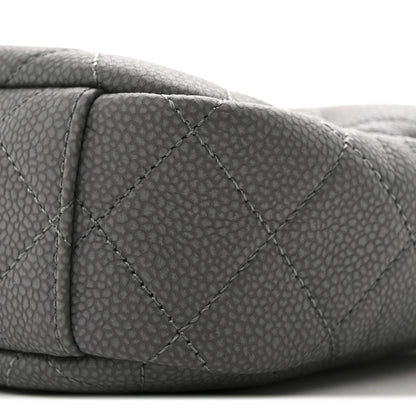 Chanel Iridescent Caviar Flat Quilted Small Coco Tassel Camera Case Grey 10 of 10