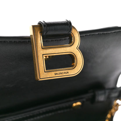 Balenciaga Shiny Box Calfskin Hourglass Chain Bag Black 7 of 10