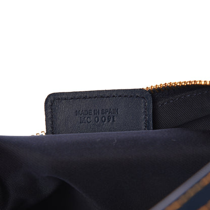 Christian Dior Monogram Mini Saddle Pochette Navy 7 of 10