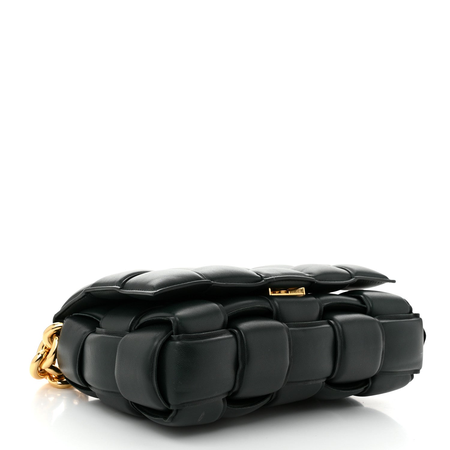 Bottega Veneta Lambskin Maxi Intreccio Padded Chain Cassette Crossbody Bag Inkwell 4 of 10