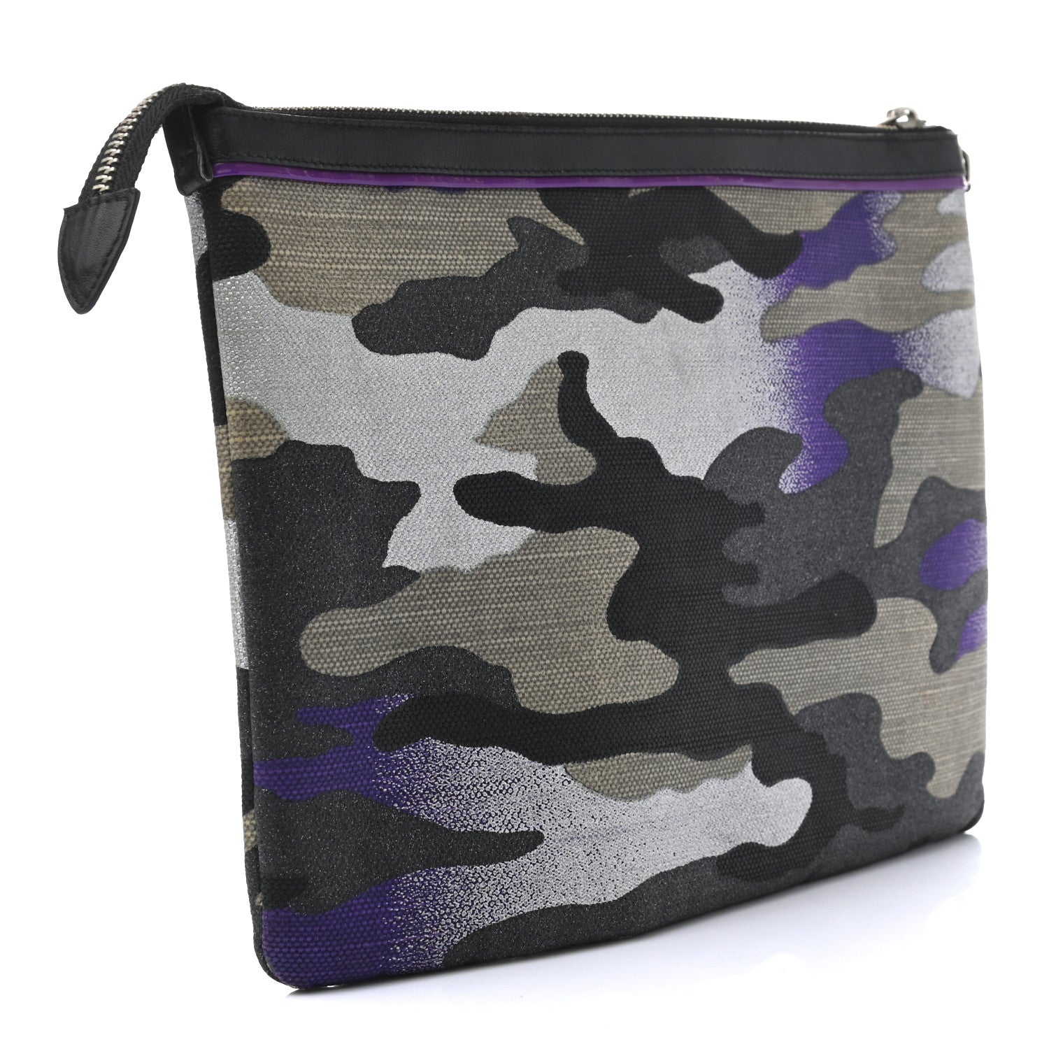 Christian Dior Canvas Camouflage Anselm Reyle Zip Pouch 3 of 7
