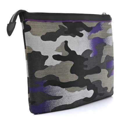 Christian Dior Canvas Camouflage Anselm Reyle Zip Pouch 3 of 7