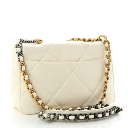 Chanel Lambskin Quilted Medium Chanel 19 Flap White 3 of 10