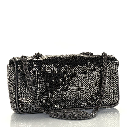 Chanel Sequin East West Flap Dark Silver 3 of 12