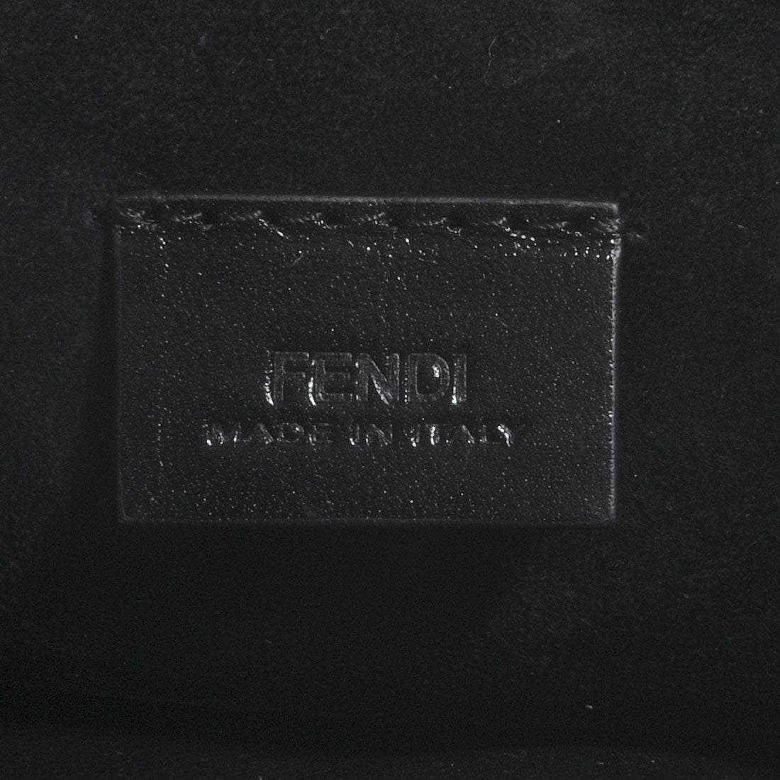 Fendi Shearling Nappa Mini Be Baguette Shoulder Bag Black 8 of 9