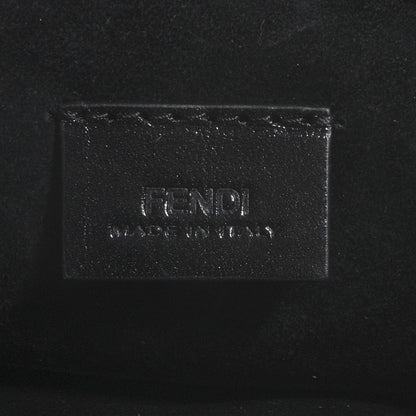 Fendi Shearling Nappa Mini Be Baguette Shoulder Bag Black 8 of 9