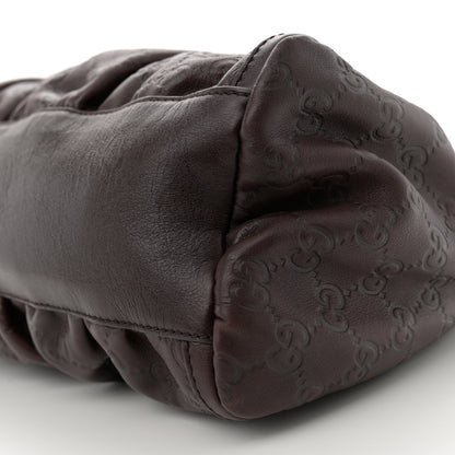 Gucci Guccissima Small D Gold Ring Shoulder Bag Chocolate Brown 10 of 10