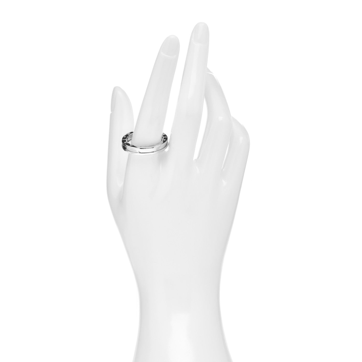 Bulgari 18K White Gold B.Zero1 One-Band Ring 64 10.75 2 of 5