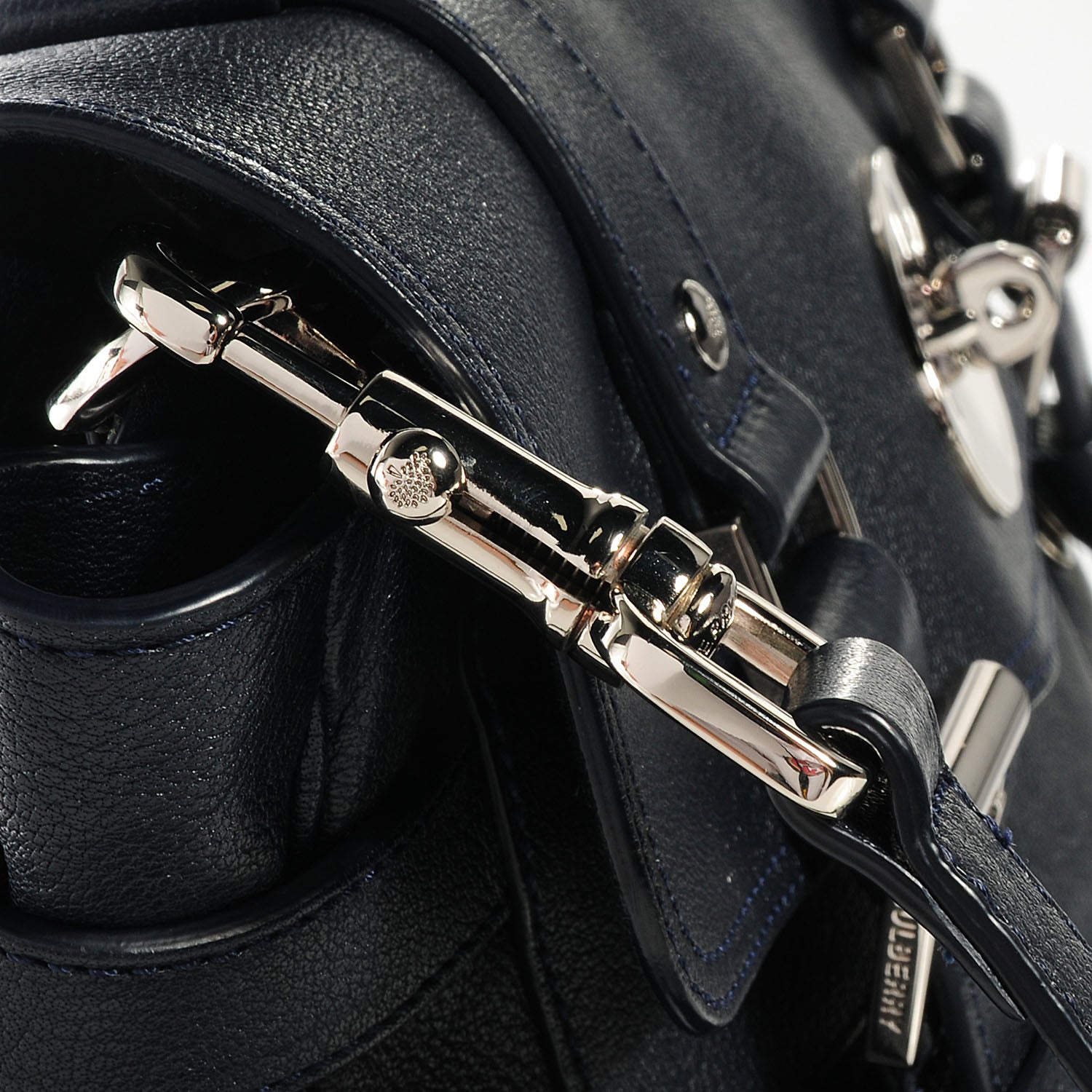 Mulberry Polished Buffalo Alexa Satchel Midnight Blue 3 of 13