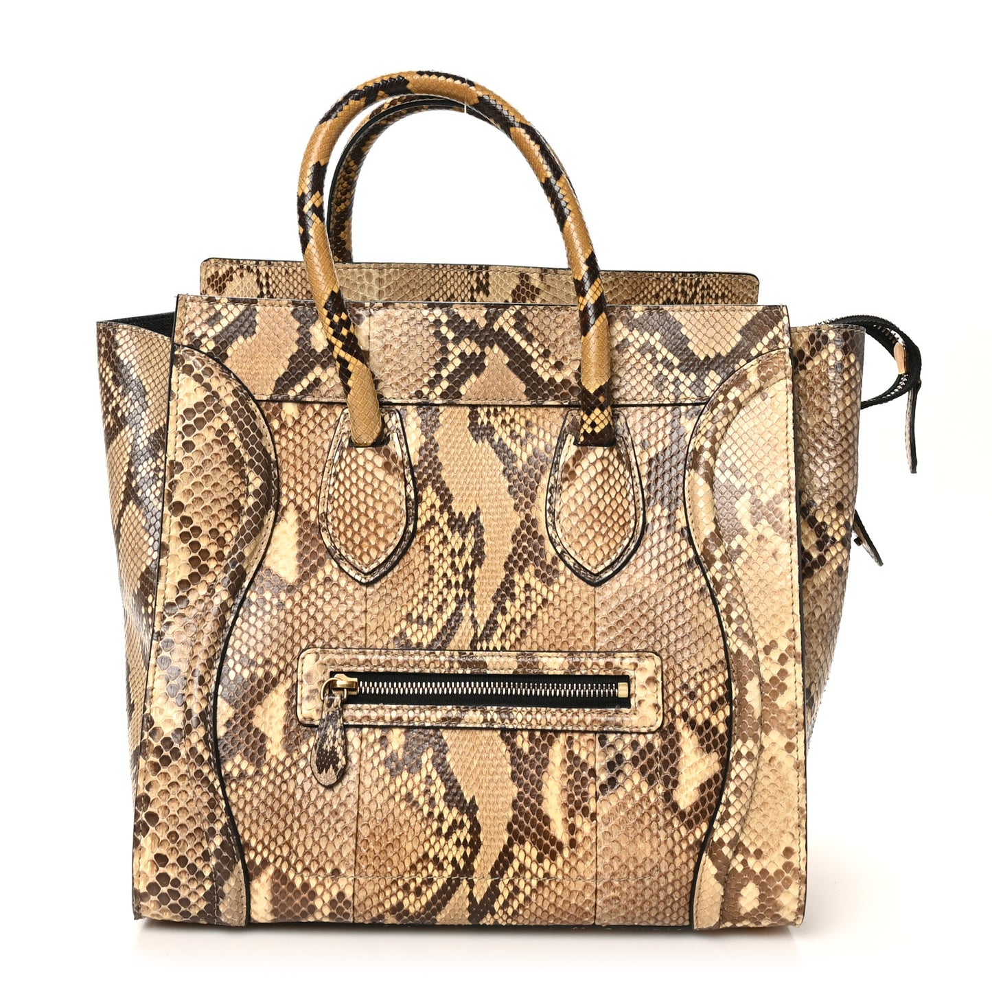 Snakeskin Mini Luggage Beige