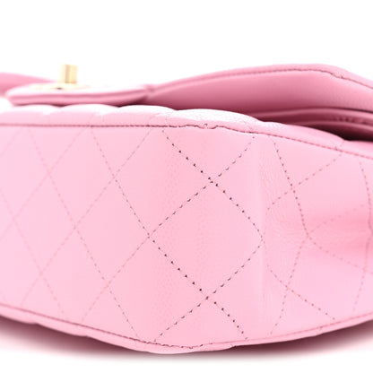 Chanel Caviar Quilted Medium Double Flap Light Pink 10 of 11
