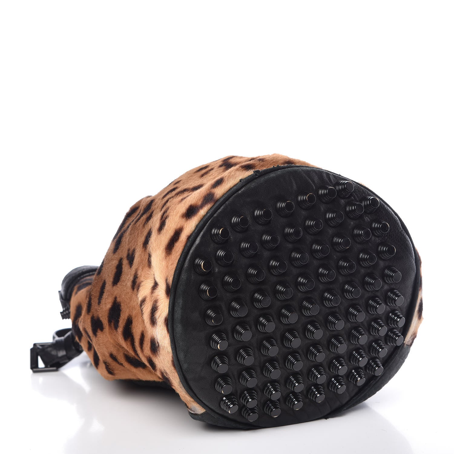 Alexander Wang Pebbled Lambskin Pony Hair Leopard Diego Bucket Bag Black Hardware 5 of 23