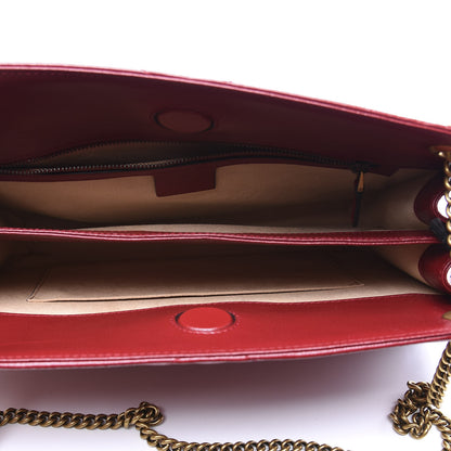 Gucci Azalea Calfskin Matelasse Heart Medium GG Marmont Slim Shoulder Bag Romantic Cerise 4 of 11