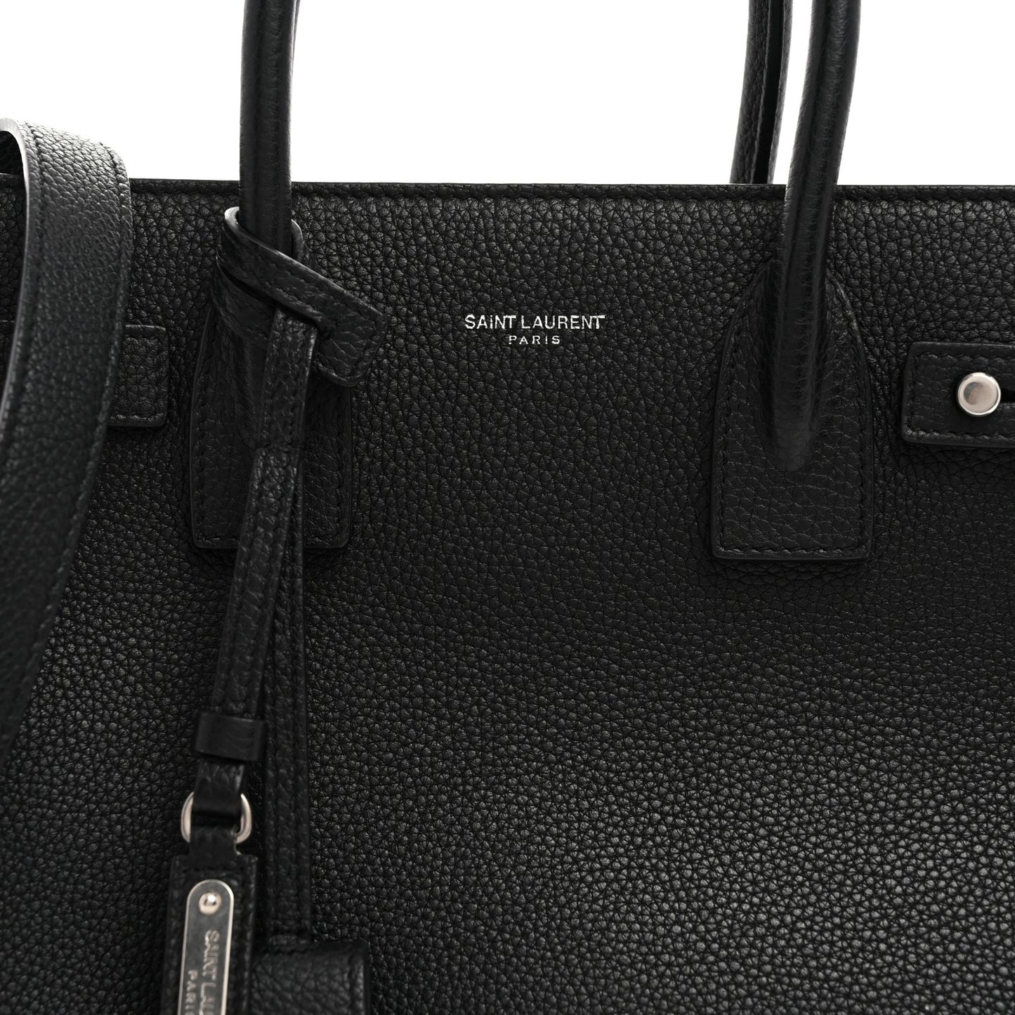 Grained Calfskin Baby Sac De Jour Souple Black
