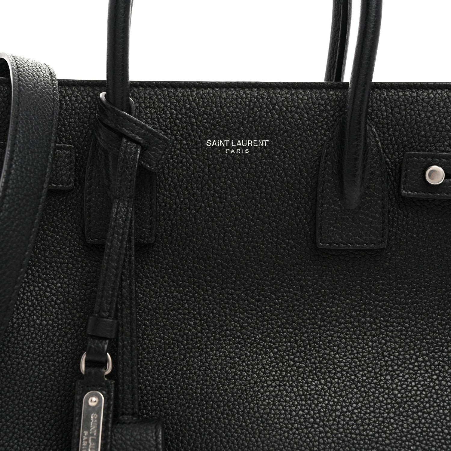 Saint Laurent Grained Calfskin Baby Sac De Jour Souple Black 8 of 10