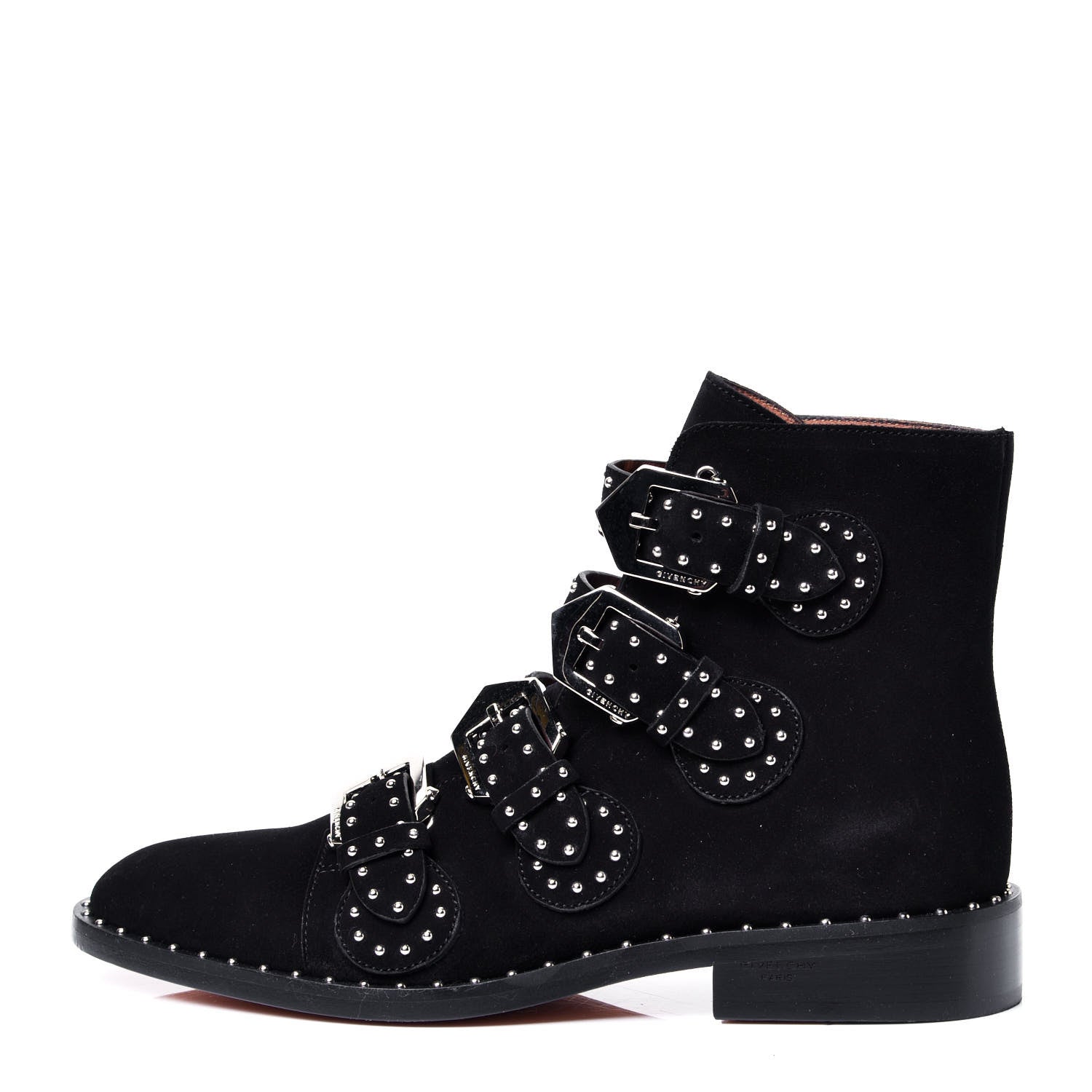 Givenchy Velvet Studded Prue Buckle Bootie 38 Black 1 of 10