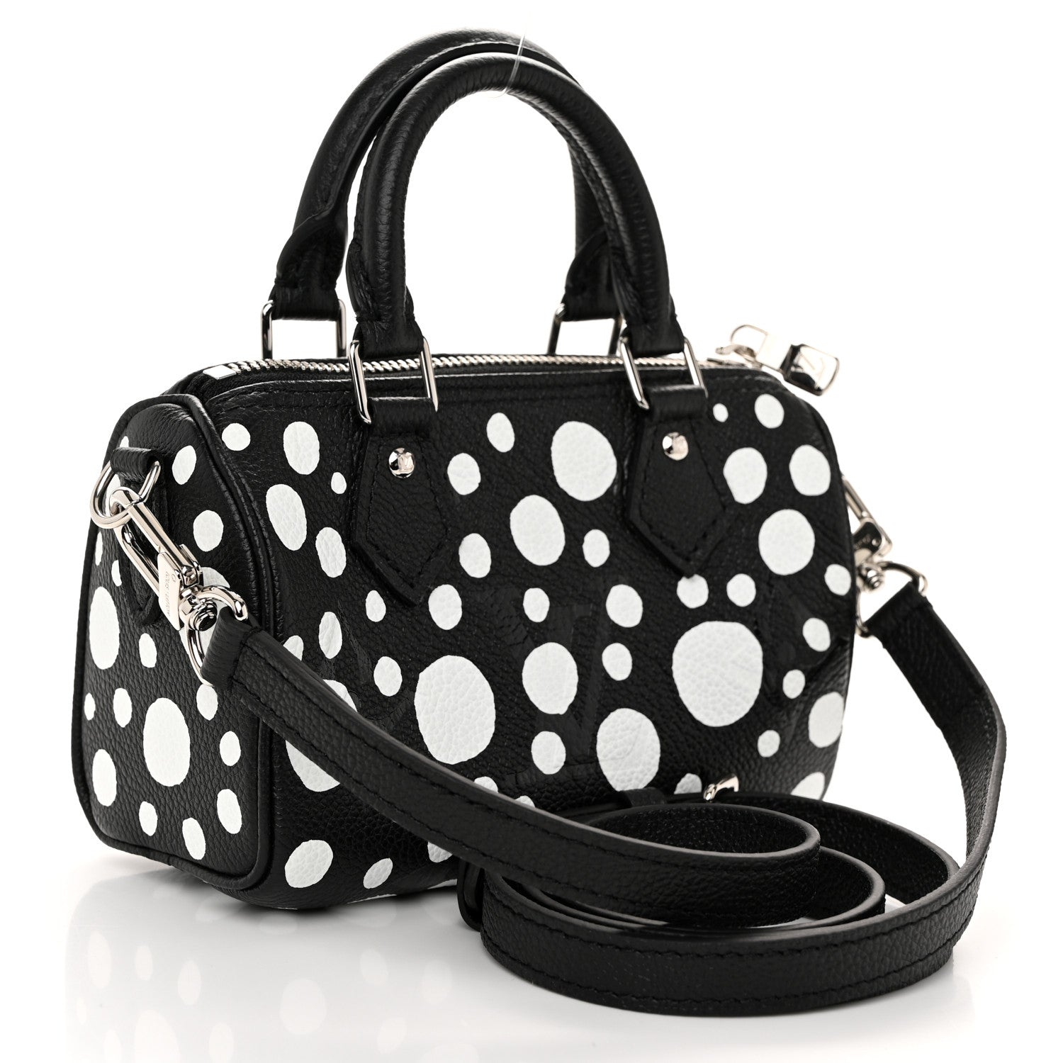 Louis Vuitton LV X YK Empreinte Infinity Dots Nano Speedy Bandouliere Black White 3 of 9
