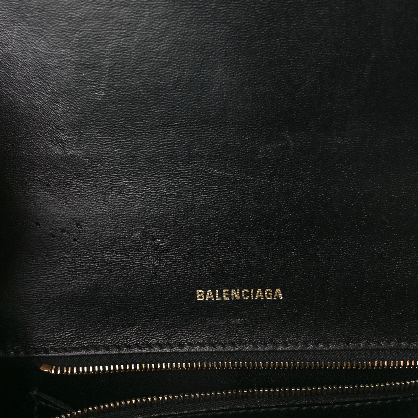 Shiny Box Calfskin Small Hourglass Top Handle Bag Black