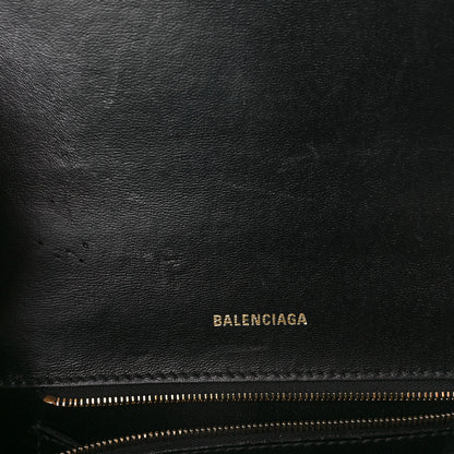 Balenciaga Shiny Box Calfskin Small Hourglass Top Handle Bag Black 6 of 11