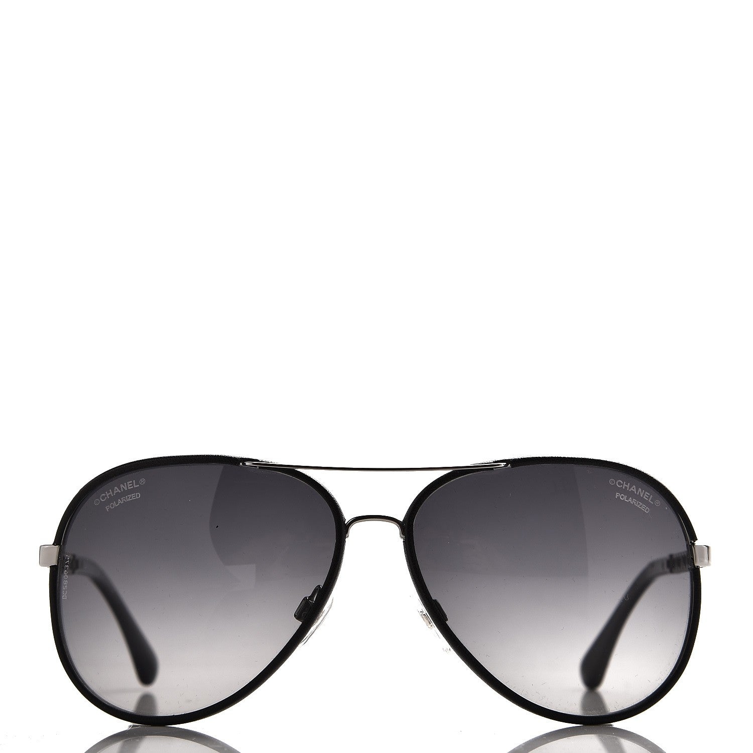 Chanel Lambskin Aviator Chain Sunglasses 4194-Q Black 4 of 10