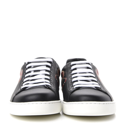 Gucci Calfskin Kingsnake Mens Ace Sneakers 9 Black Multicolor 2 of 11