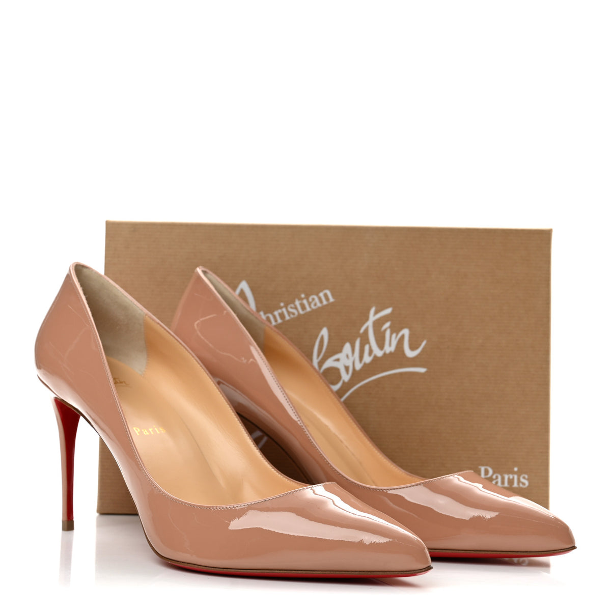 Christian Louboutin Patent Pigalle 85mm Pumps 41.5 Nude 9 of 9