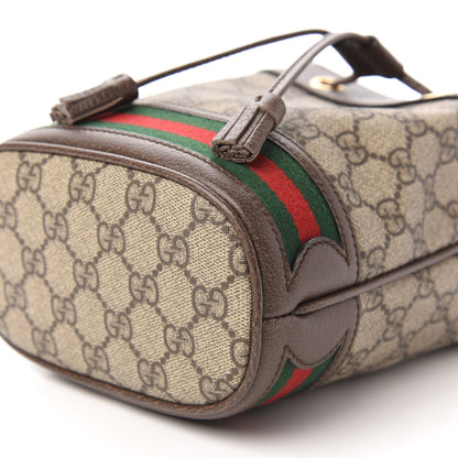Gucci GG Supreme Monogram Web Mini Ophidia Bucket Bag Brown 7 of 10
