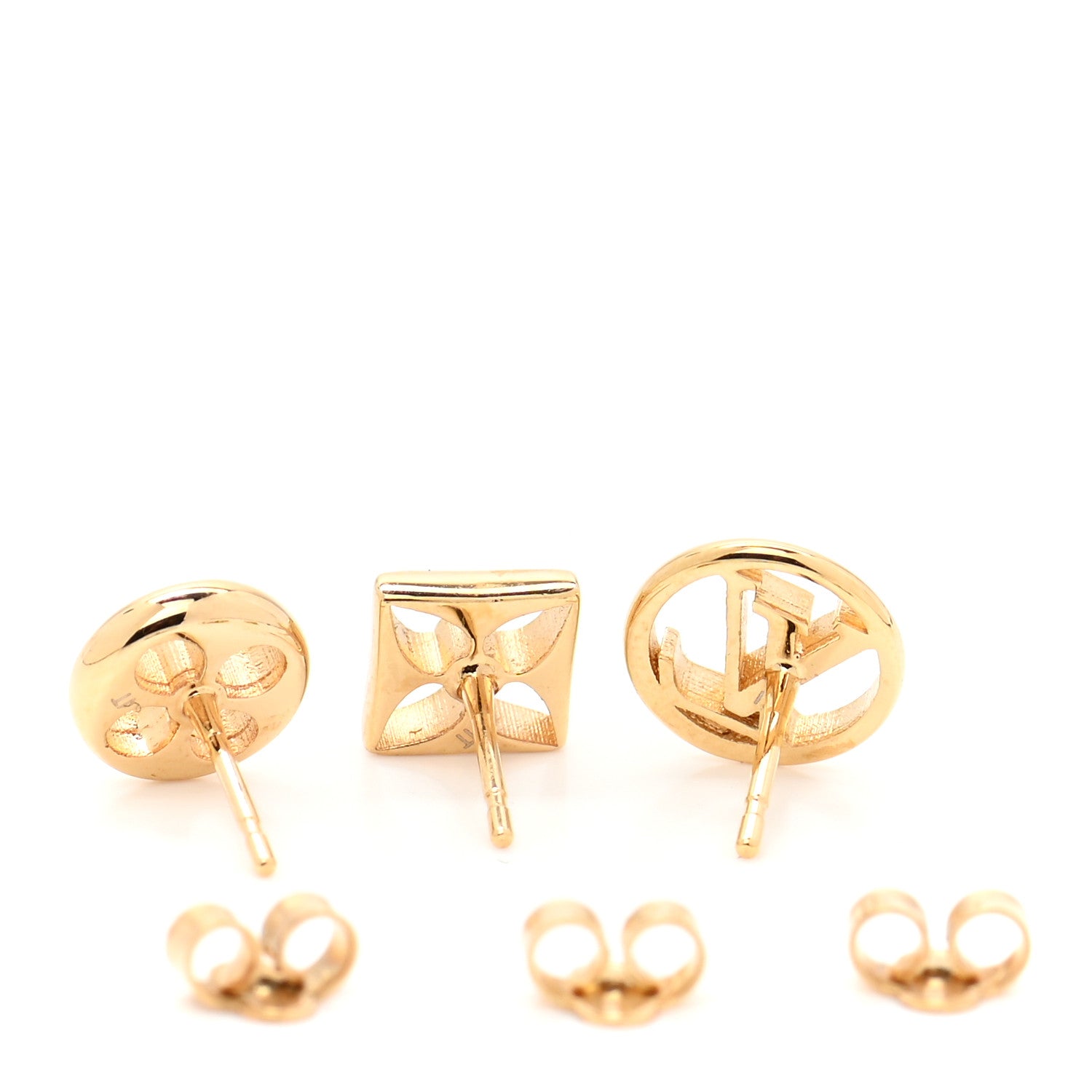 Louis Vuitton Metal Crazy In Lock Earrings Set Gold 3 of 5