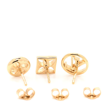 Louis Vuitton Metal Crazy In Lock Earrings Set Gold 3 of 5
