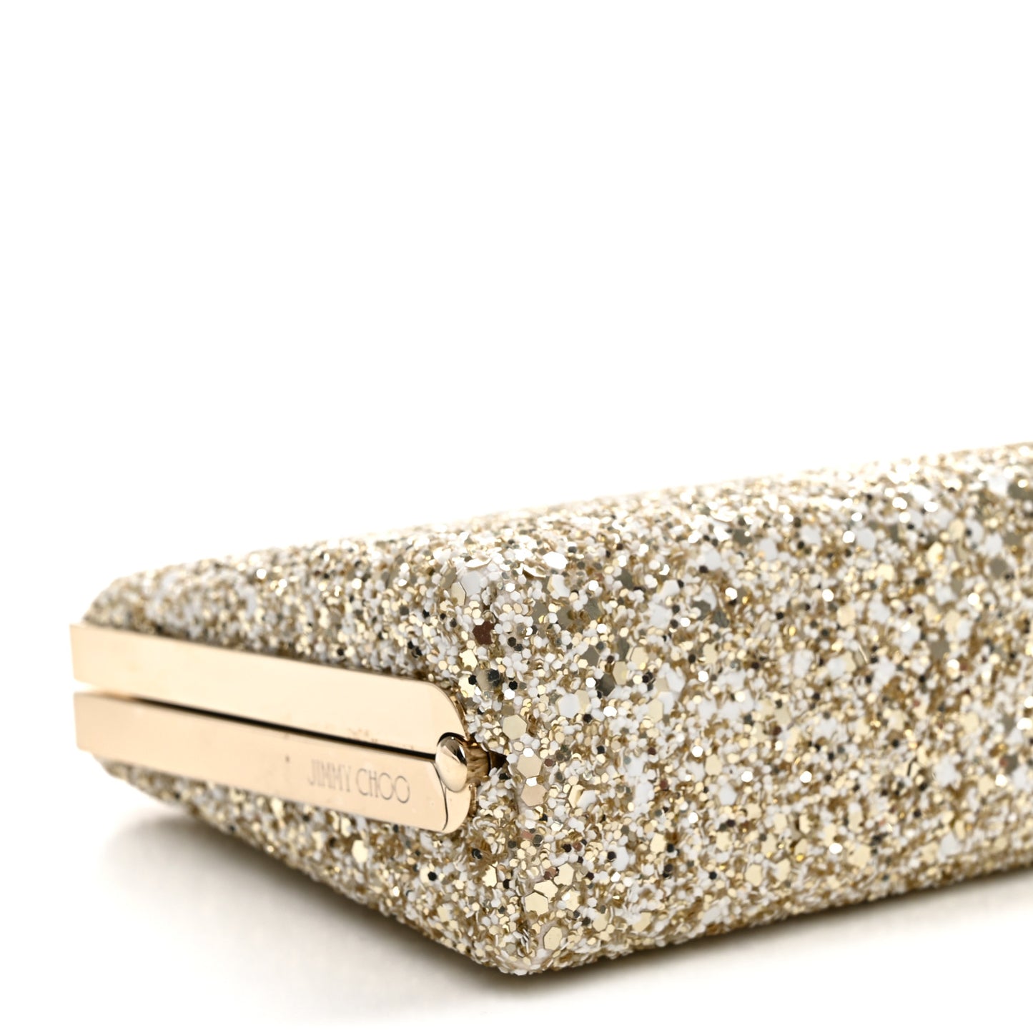 Coarse Glitter Celeste Clutch Moon Sand