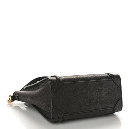 Celine Drummed Calfskin Nano Luggage Brown 4 of 13
