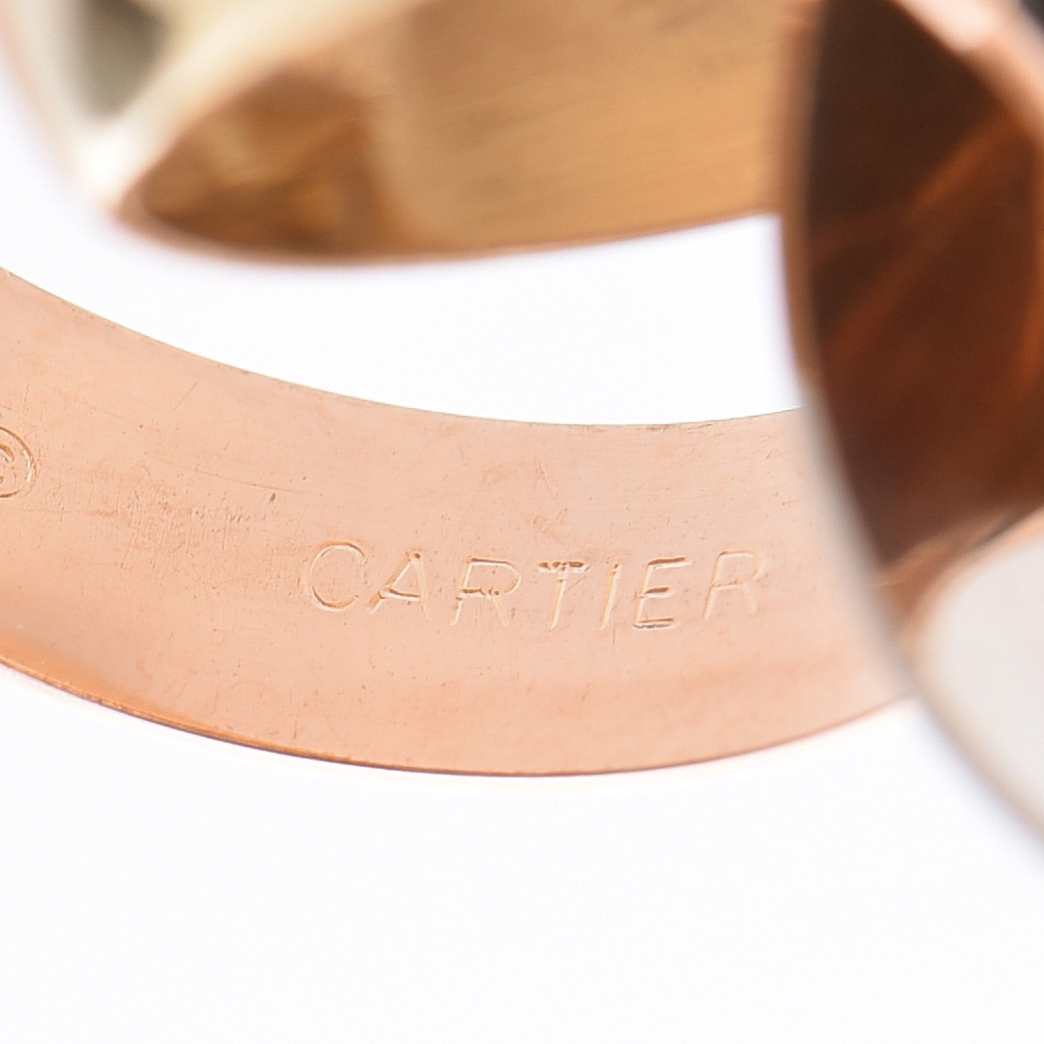Cartier 18K Pink Yellow White Gold Large Trinity Ring 49 4.75 5 of 10