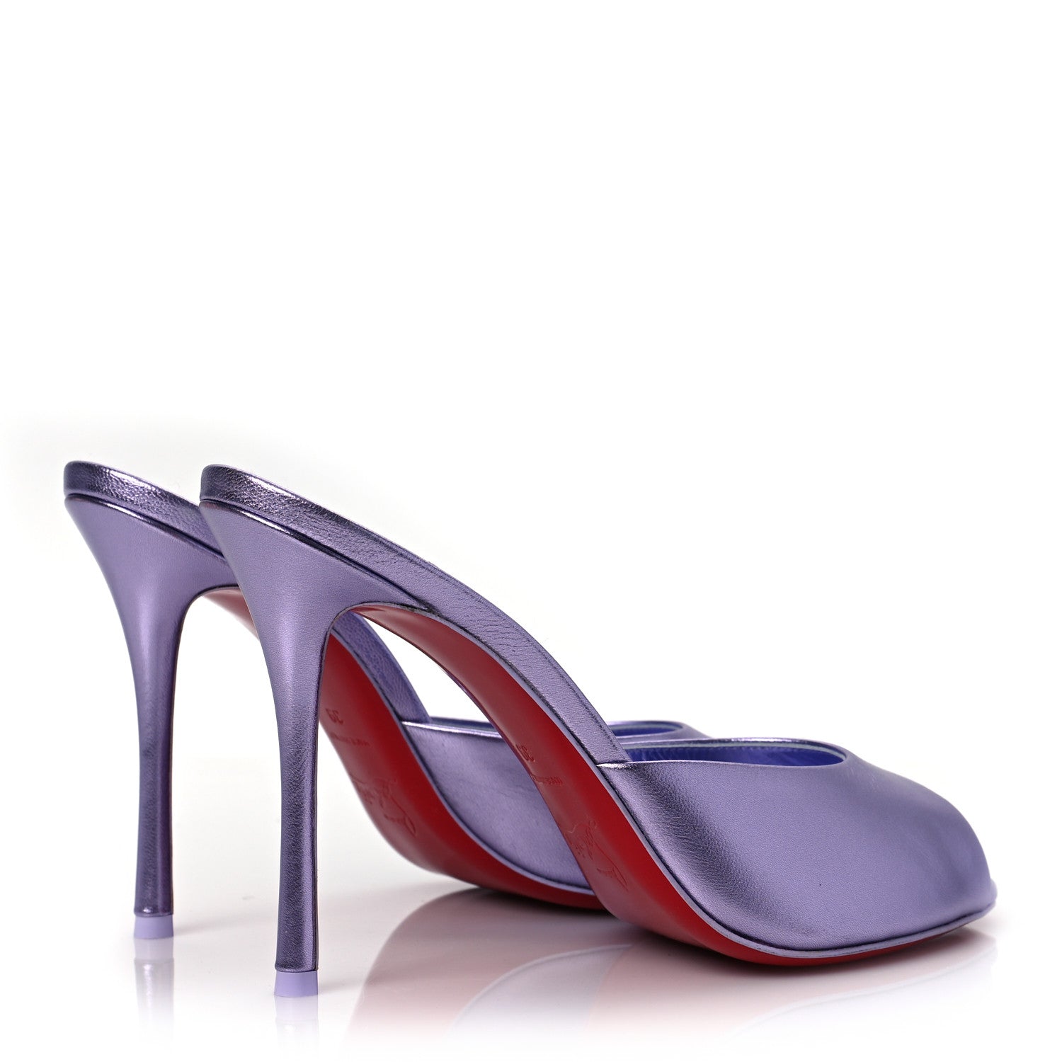 Christian Louboutin Metallic Nappa Me Dolly 100 Sandals 39 Liliac Smoke 4 of 7