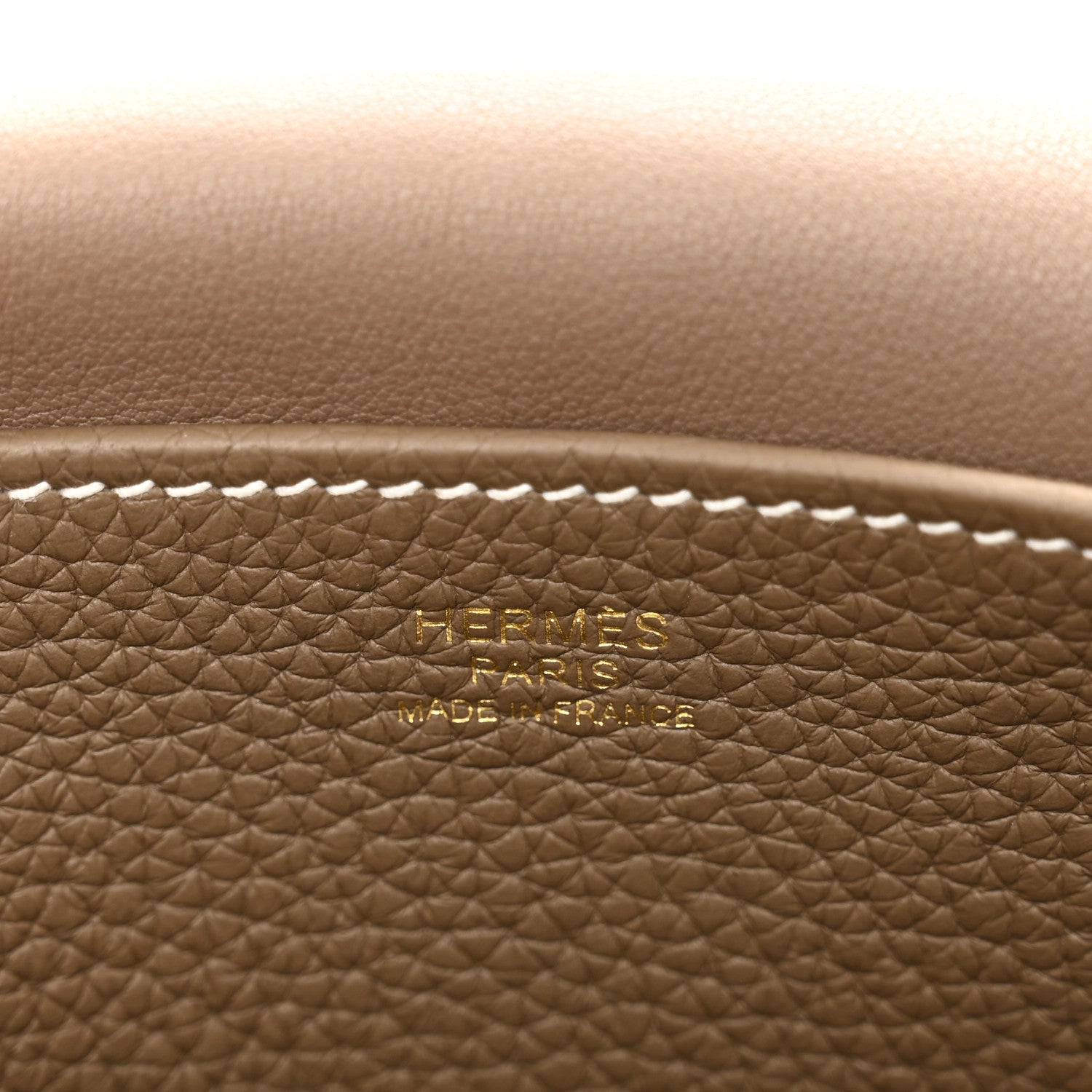 Hermes Taurillon Clemence Halzan 25 Etoupe 6 of 9