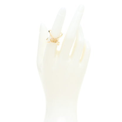 Gucci 18K Yellow Gold Diamond Running G Cross Ring 53 6.5 2 of 5
