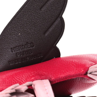 Hermes Milo Lambskin Grigri Rodeo Pegase Horse Bag Charm PM Framboise Rose Sakura Rouge Sellier 3 of 4
