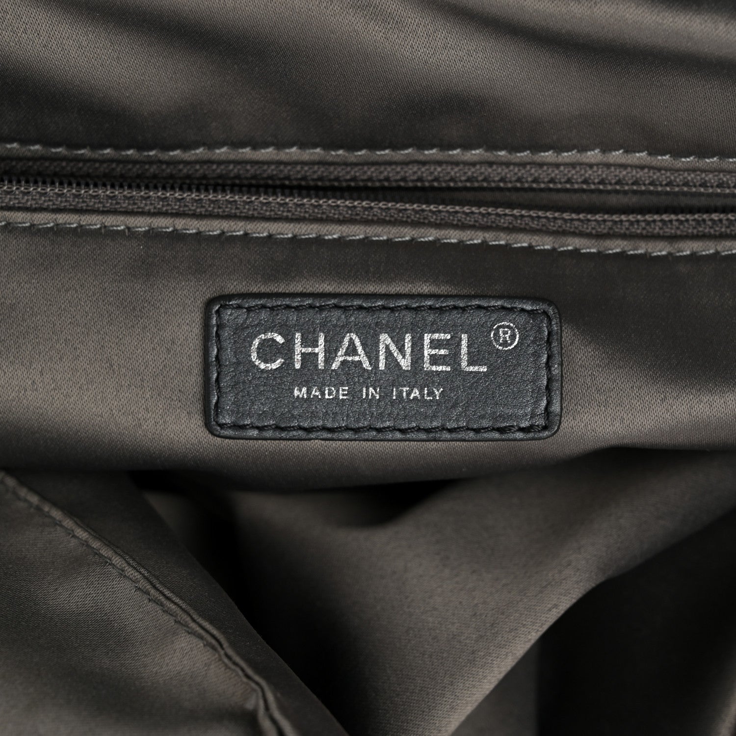 Chanel Metallic Lambskin Quilted Large Week End on Mars Tote Charcoal 6 of 15