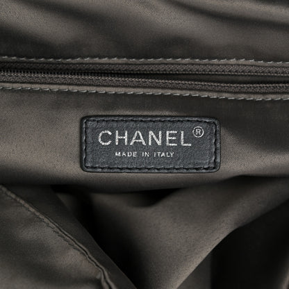 Chanel Metallic Lambskin Quilted Large Week End on Mars Tote Charcoal 6 of 15