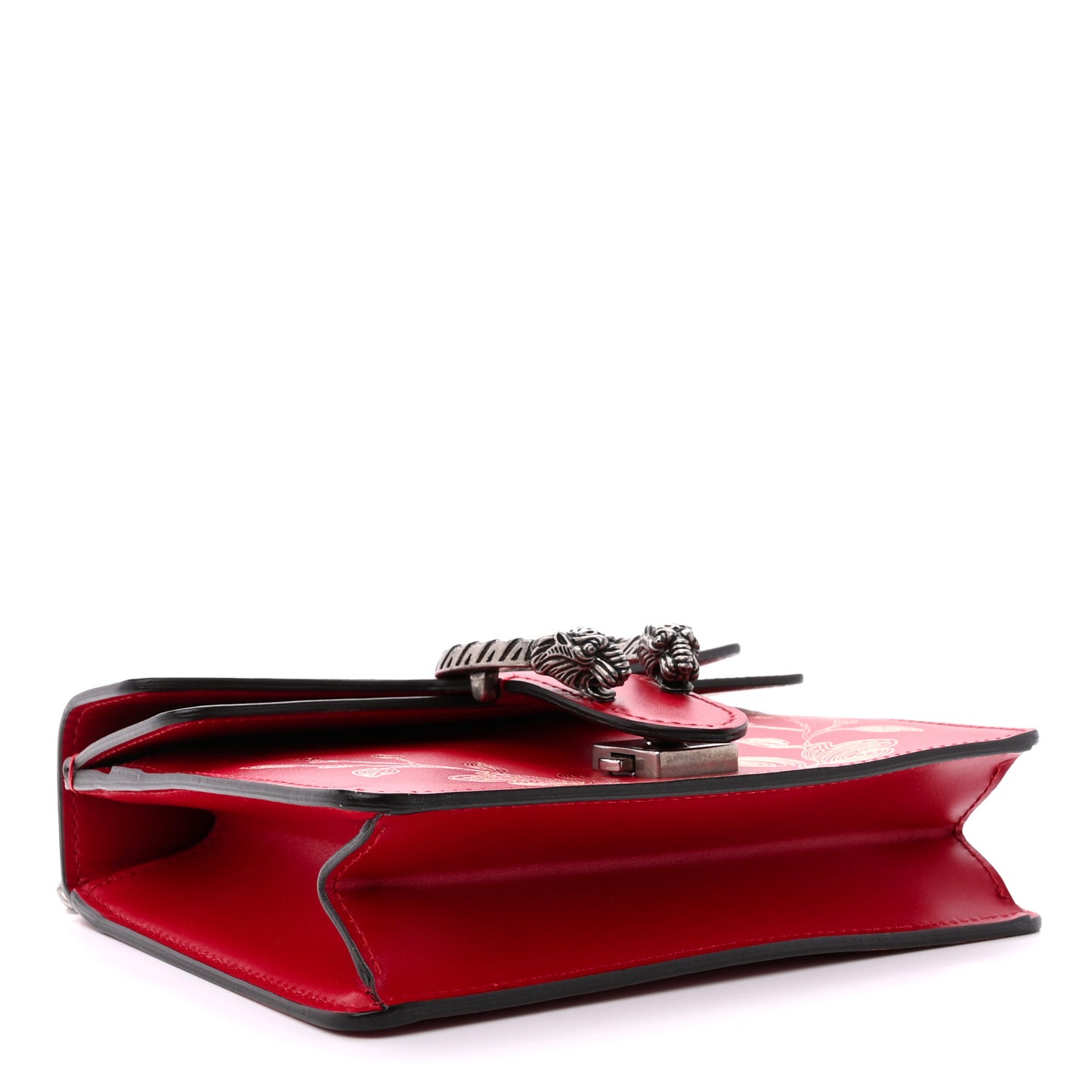 Calfskin Chinese New Year Mini Dionysus Shoulder Bag Hibiscus Red