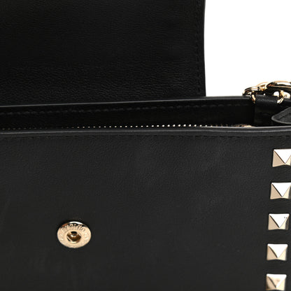 Valentino Garavani Calfskin Rockstud Phone Case With Chain Black 25 of 25