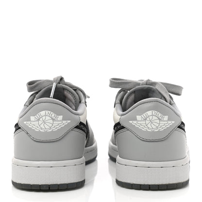 Christian Dior X NIKE AIR JORDAN Calfskin Mens Oblique Low Sneakers 39 Beige White 6 of 17