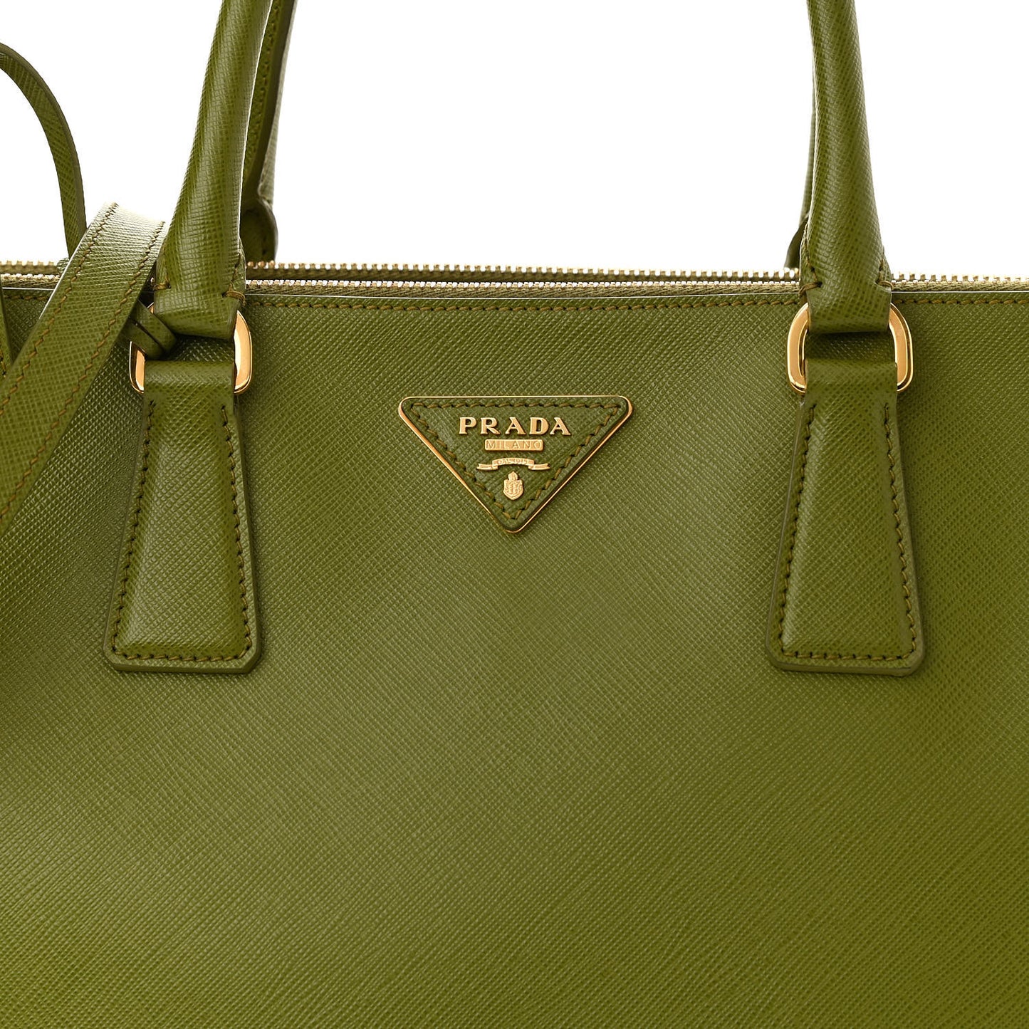 Saffiano Medium Galleria Double Zip Tote Edera
