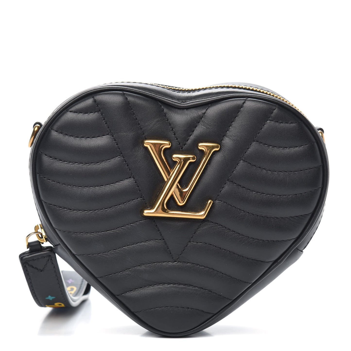 Calfskin New Wave Heart Bag Black