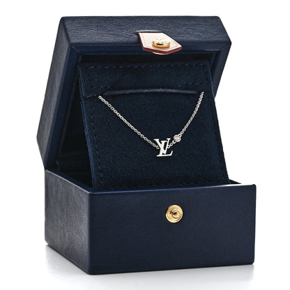 Louis Vuitton 18K White Gold Diamond Idylle Blossom LV Pendant Necklace 5 of 5