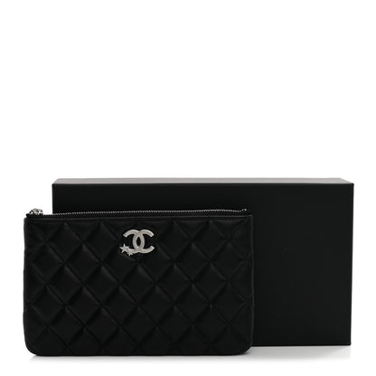 Chanel Lambskin Quilted Crystal Star Cosmetic Case Black 8 of 8