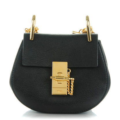 Chloe Grained Lambskin Nano Drew Shoulder Bag Black 1 of 7