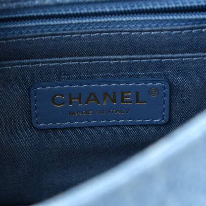 Chanel Denim Quilted Mini Pearl Crush Flap Blue 6 of 9