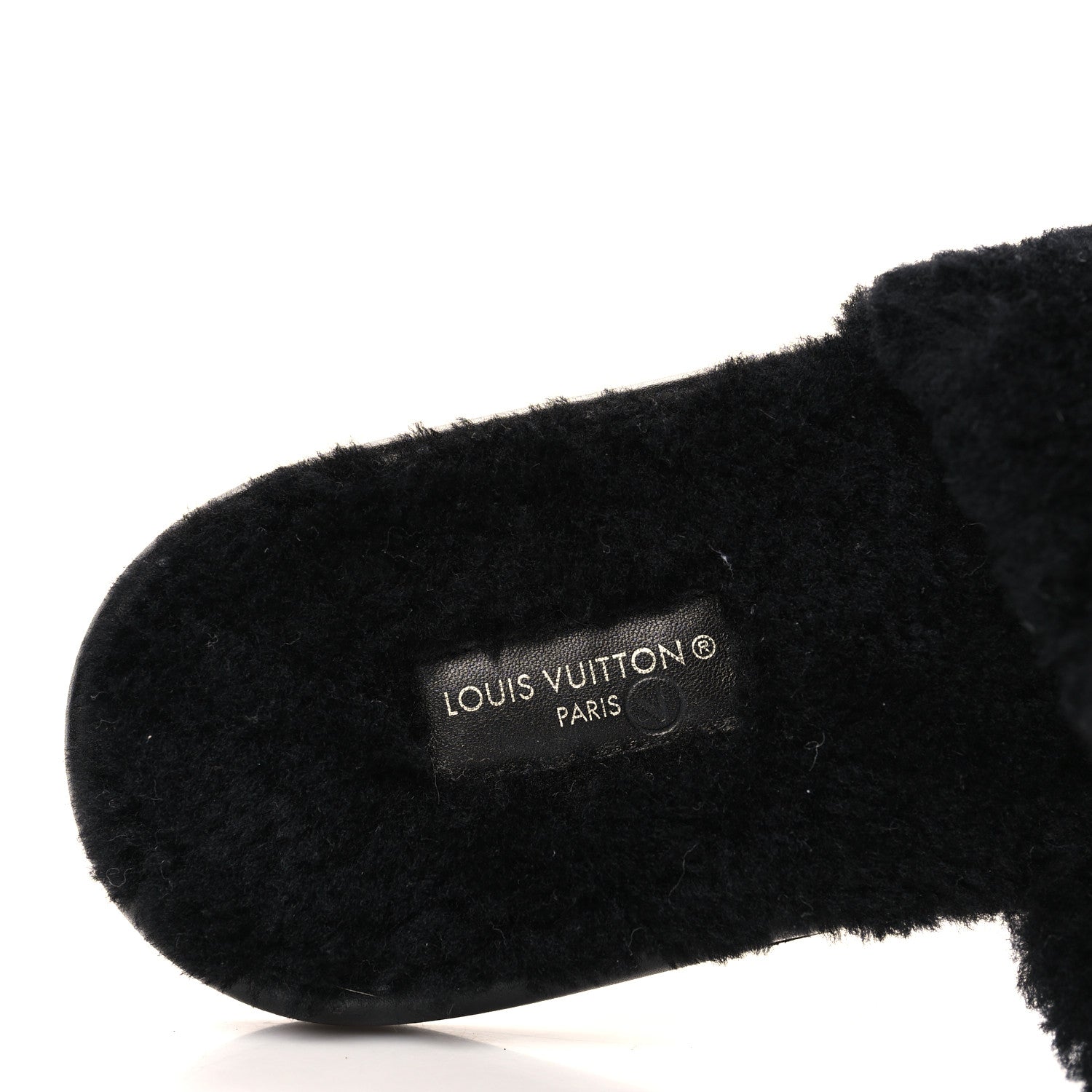 Louis Vuitton Shearling Magnetic Flat Mule 41 Black 7 of 8