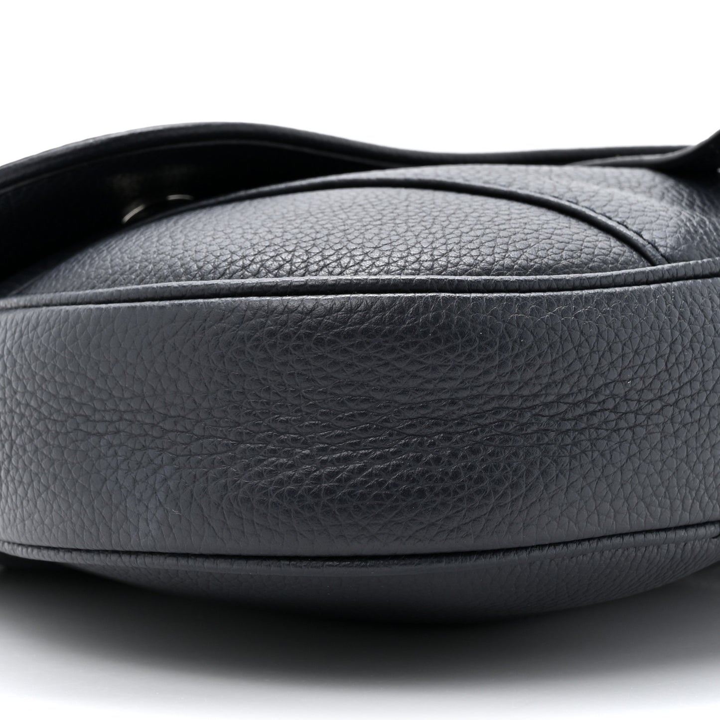 Grained Calfskin Kim Jones Saddle Bag Navy Blue